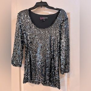 Ladies, sequin holiday top
